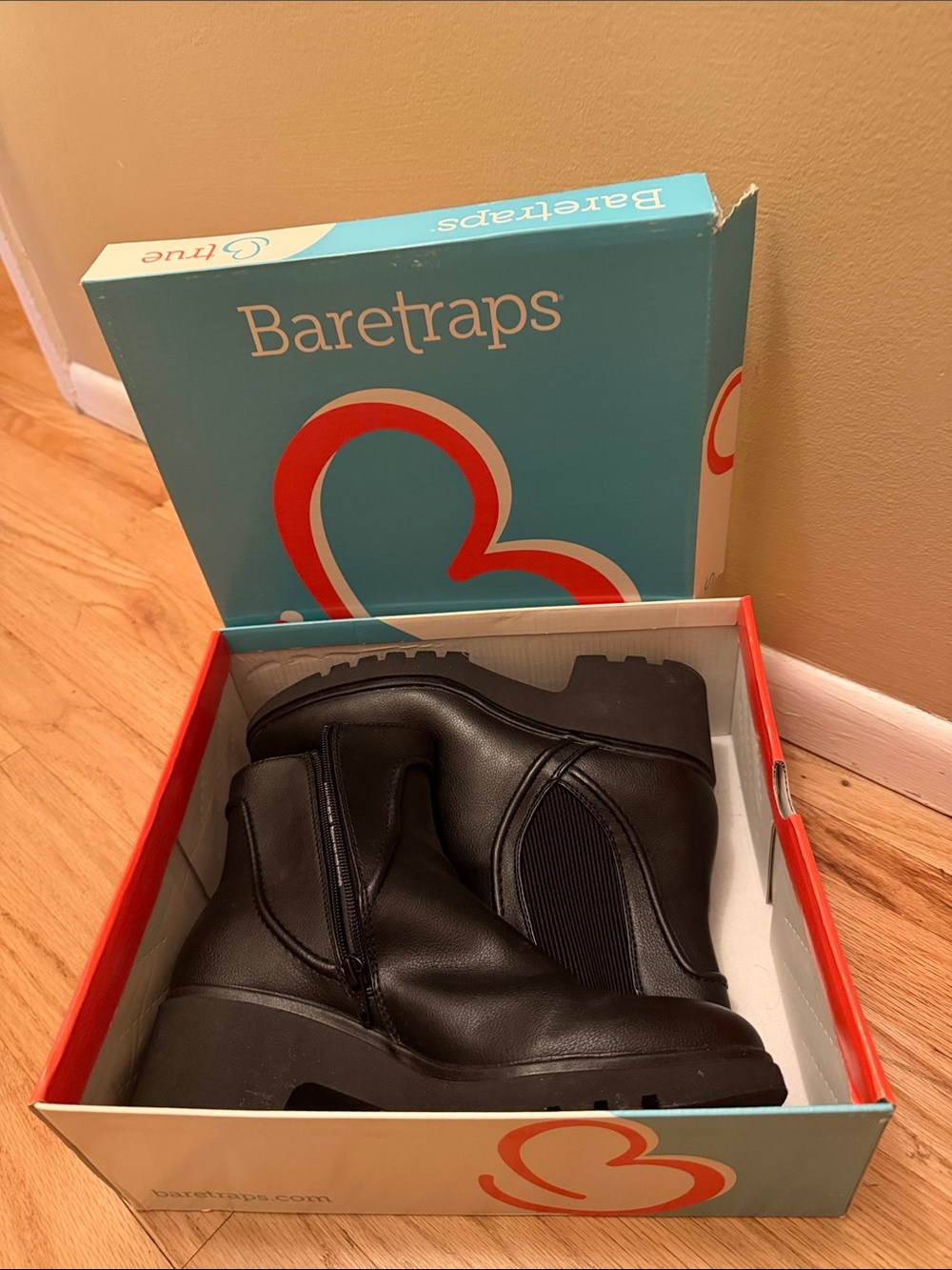 BareTraps Black Girls' Ankle Booties with Side Zip